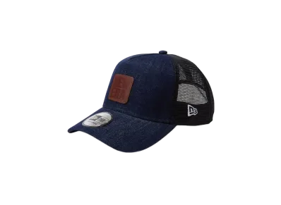 NEW ERA 9Forty A-Frame Tracker Denim Leather Patch "Indigo Denim"
