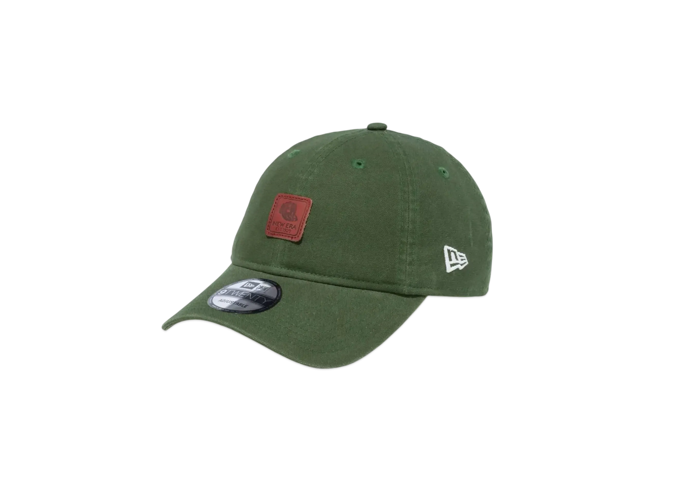 NEW ERA 9Twenty Leather Patch Duck Canvas "Cilantro Green"