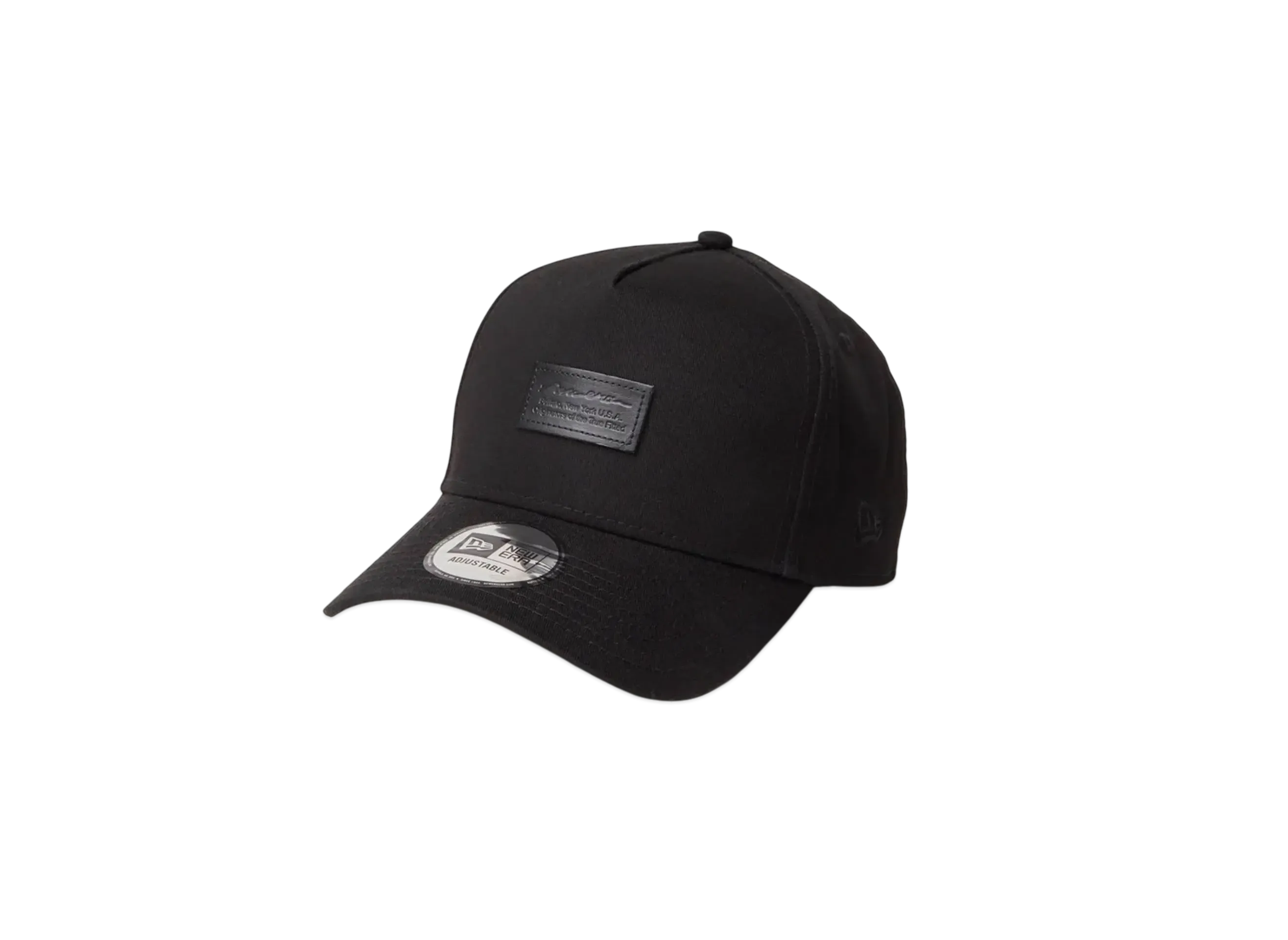 NEW ERA 9Forty A-Frame Black Leather Patch "Black"