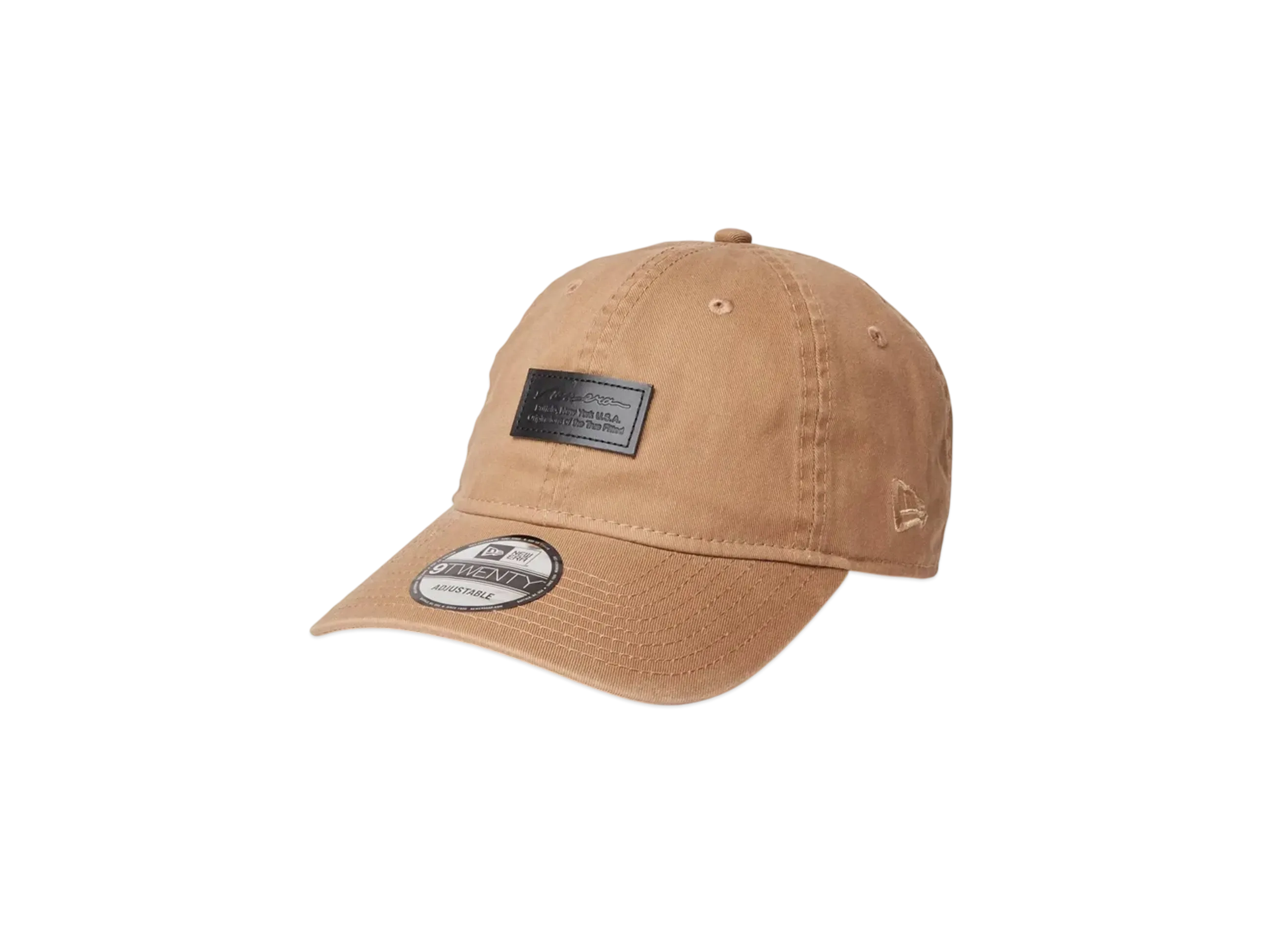 NEW ERA 9Twenty Leather Black Leather Patch "Khaki"
