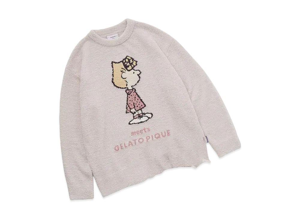 GELATO PIQUE x PEANUTS Baby Moko Jacquard Pullover & Long Pants Set "Pink"