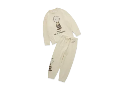 GELATO PIQUE x PEANUTS Baby Moko Jacquard Pullover & Long Pants Set "Yellow"