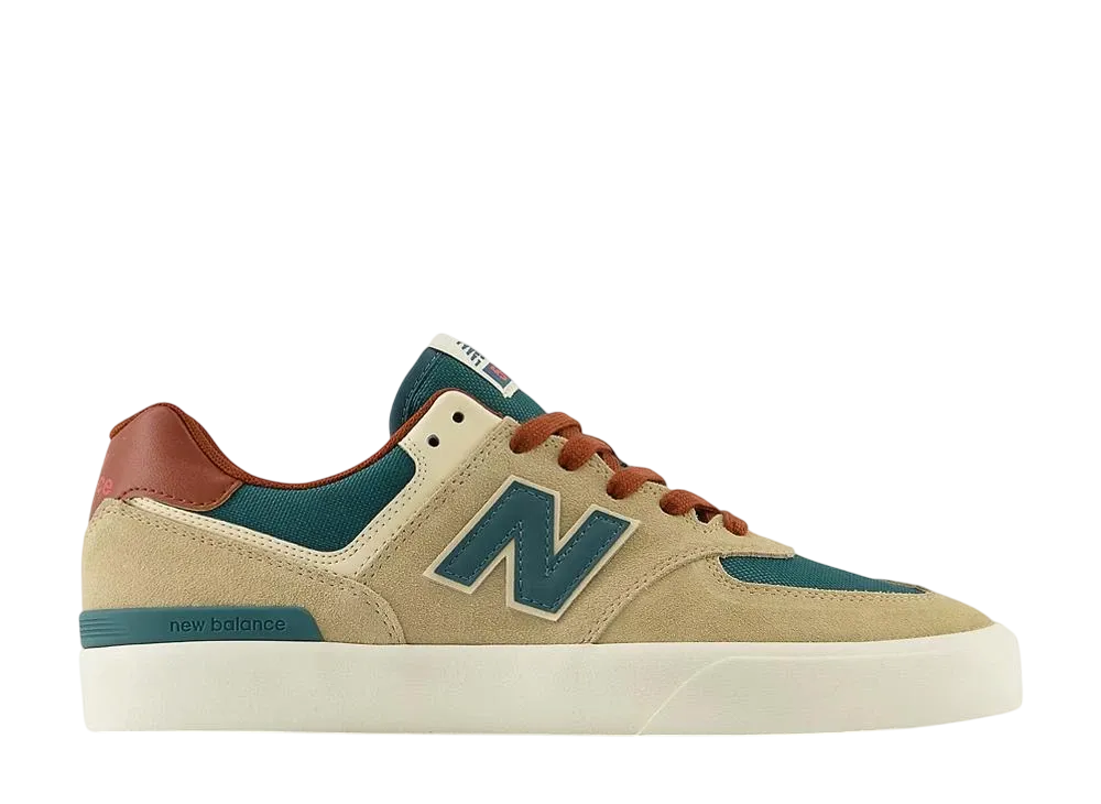New Balance Numeric 574 Vulc "Tan/Forest Green"