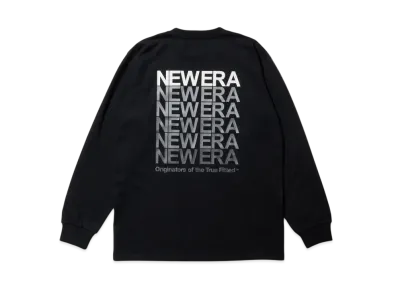 NEW ERA Long Sleeve Performance T-shirt Wordmark Logo Regular Fit "Black"