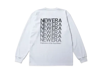 NEW ERA Long Sleeve Performance T-shirt Wordmark Logo Regular Fit "White"