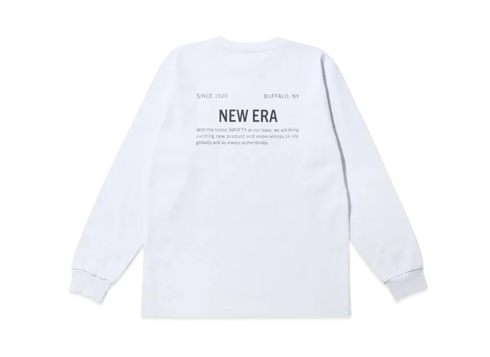 NEW ERA Long Sleeve Cotton T-shirt Mil-Spec Logo Regular Fit "White"