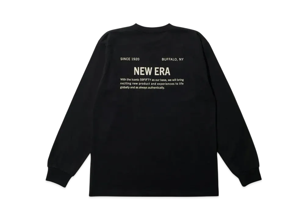 NEW ERA Long Sleeve Cotton T-shirt Mil-Spec Logo Regular Fit "Black"