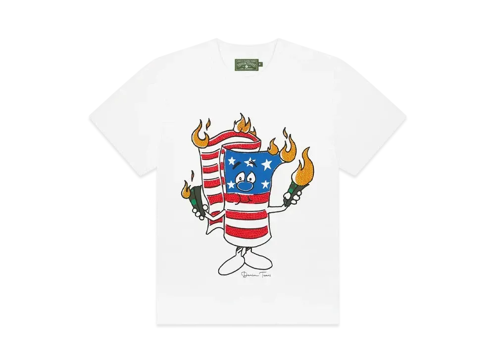 DENIM TEARS Firecracker Tee "White"