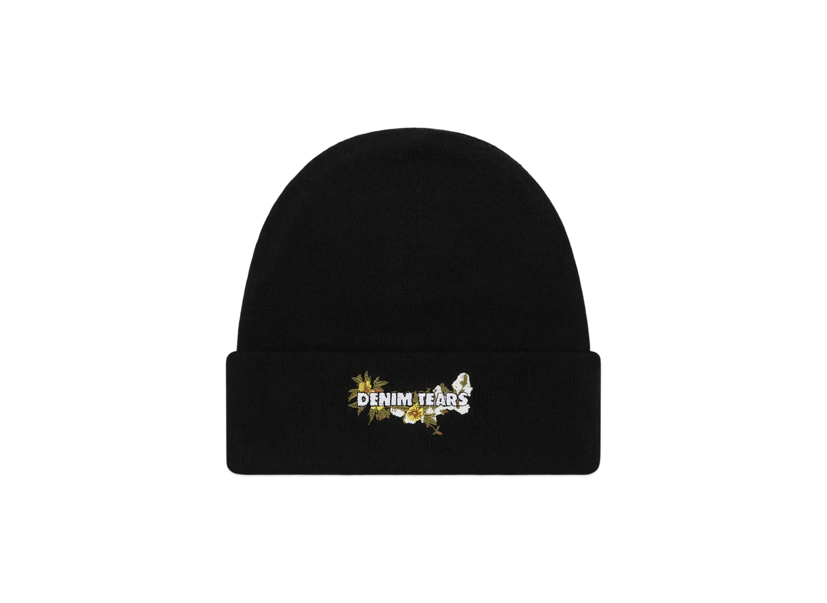 DENIM TEARS Floral Beanie "Black"