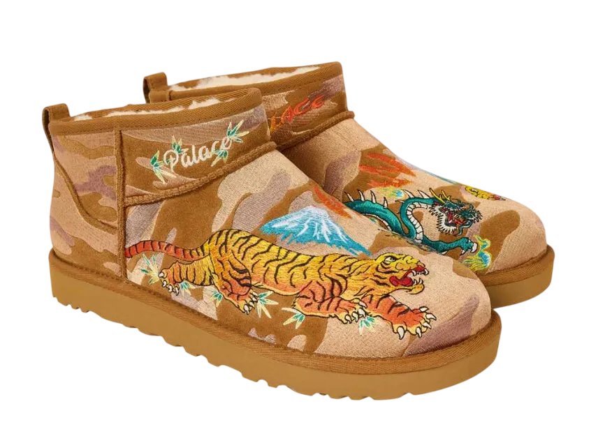 パレス × アグ ウルトラ ミニ ブーツ カモ "チェスナット"