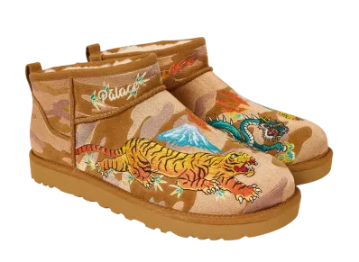 Palace × UGG Ultra Mini Boot Camo "Chestnut"