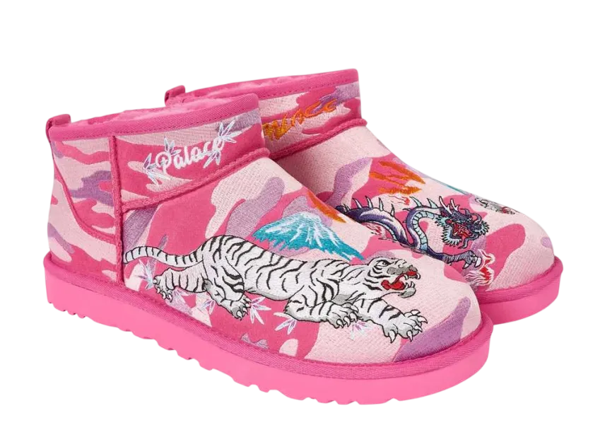 パレス × アグ ウルトラ ミニ ブーツ カモ "ピンク"