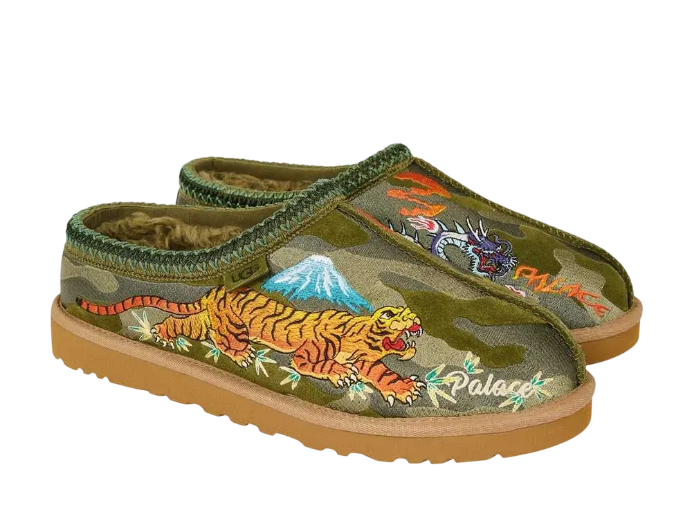 Palace × UGG Tasman Slipper Burnt Camo "Olive"