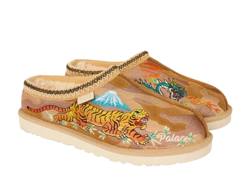 パレス × アグ タスマン スリッパ バーント カモ "チェスナット"