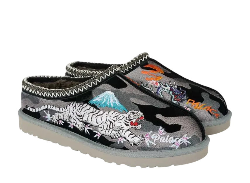 パレス × アグ タスマン スリッパ バーント カモ "ブラック"