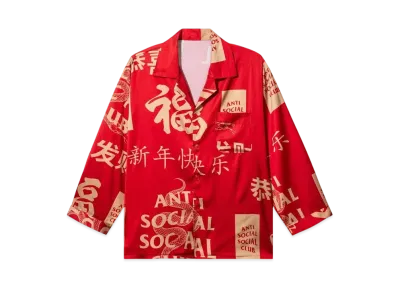 ANTI SOCIAL SOCIAL CLUB Year Of The Snake Lunar Pajama Set "Red"