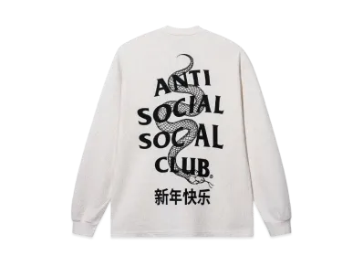 ANTI SOCIAL SOCIAL CLUB Year Of The Snake Wisdom L/S Tee "Cream"