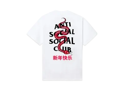 ANTI SOCIAL SOCIAL CLUB Year Of The Snake Wisdom Tee "White"
