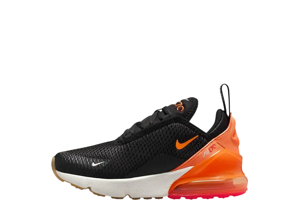 ナイキ PS エアマックス270 "ブラック/ブライトクリムゾン/ファントム/トータルオレンジ" (キッズ)