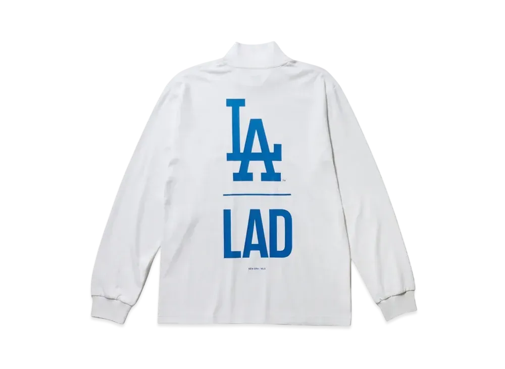 NEW ERA Golf Long Sleeve High Collar Performance T-Shirt Los Angeles Dodgers "White"