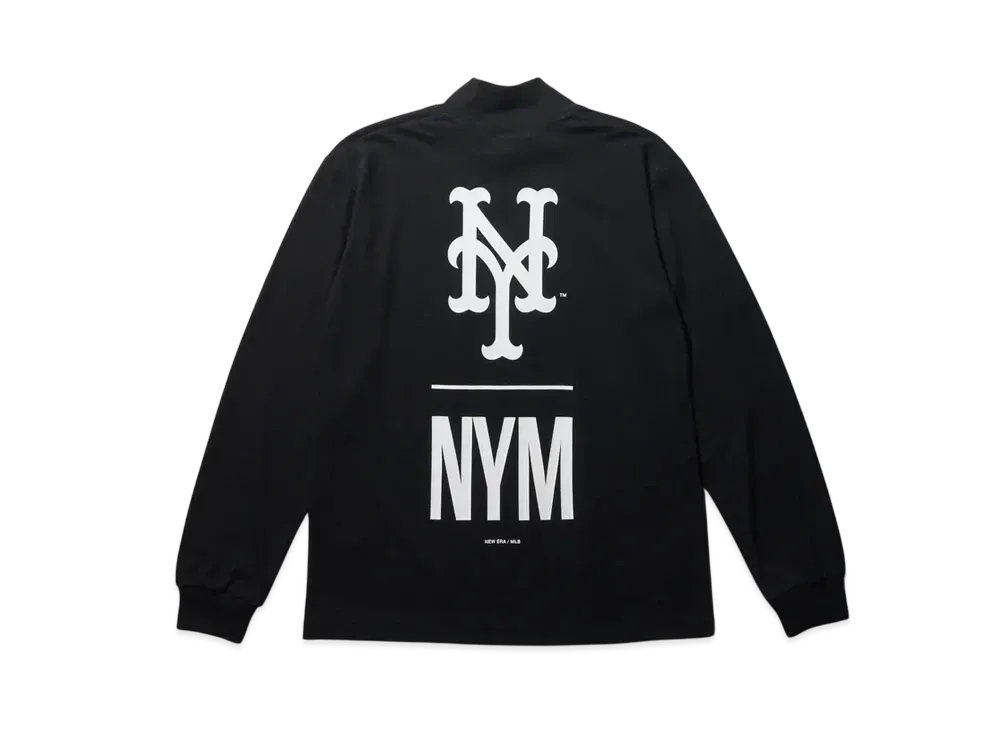 NEW ERA Golf Long Sleeve High Collar Performance T-Shirt New York Mets "Black"