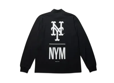 NEW ERA Golf Long Sleeve High Collar Performance T-Shirt New York Mets "Black"