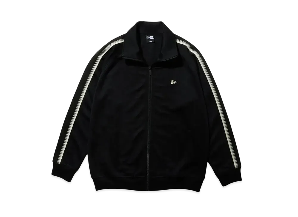 NEW ERA Performance Apparel Smooth Jersey Side Tape Track Jacket "Black"