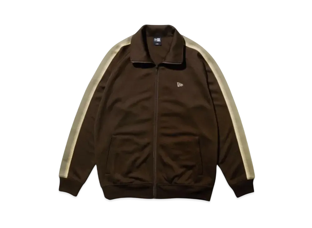NEW ERA Performance Apparel Smooth Jersey Side Tape Track Jacket "Walnut"