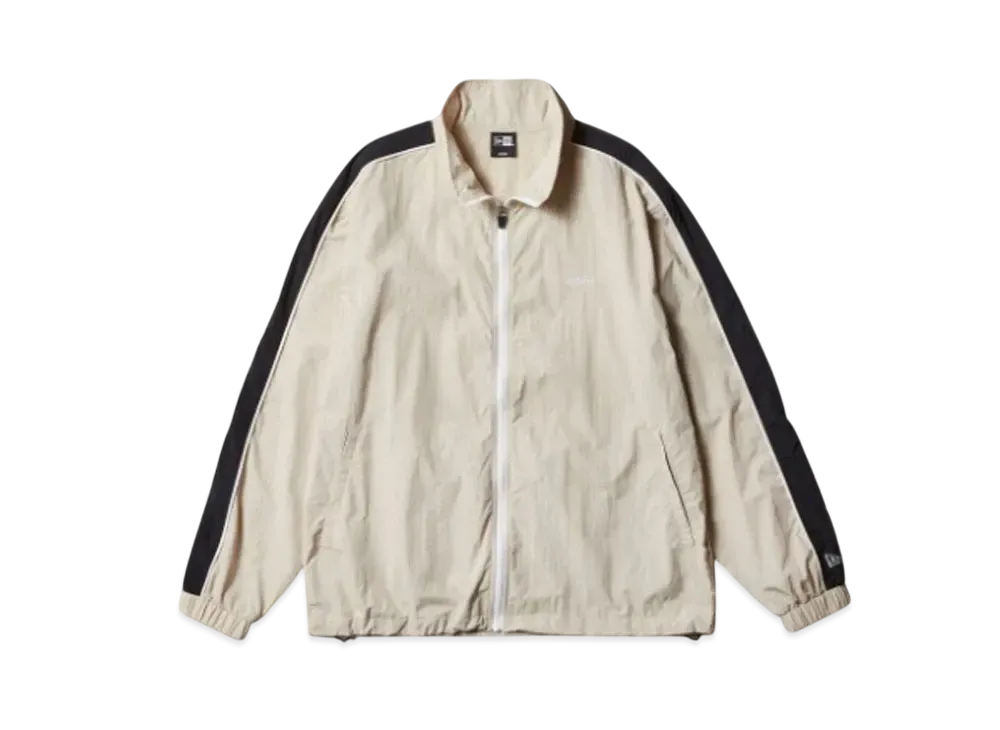 NEW ERA Performance Apparel Nylon Side Tape Track Jacket "Stone"
