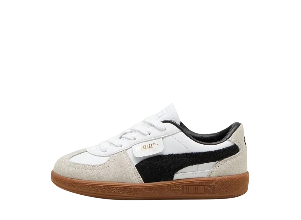 プーマ PS パレルモ レザー "プーマホワイト/ヴェイパーグレー/ガム" (キッズ)