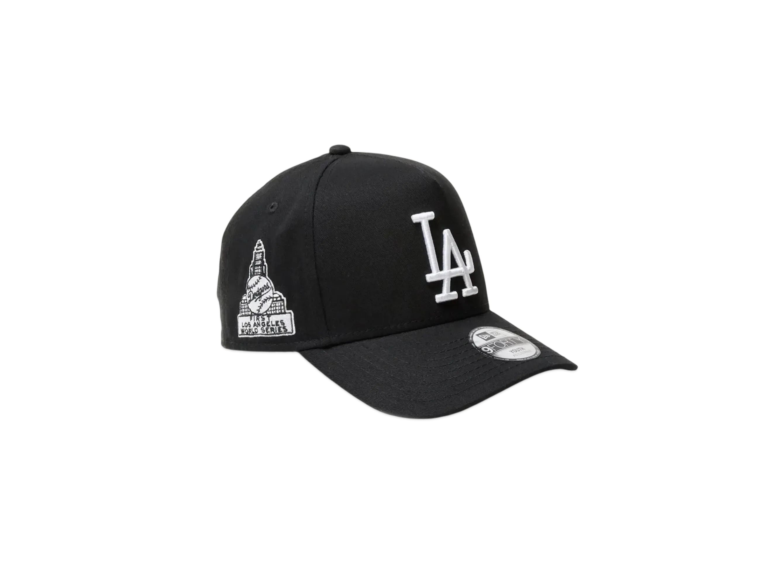 NEW ERA Youth 9Forty A-Frame Black & White Los Angeles Dodgers Cooperstown "Black"