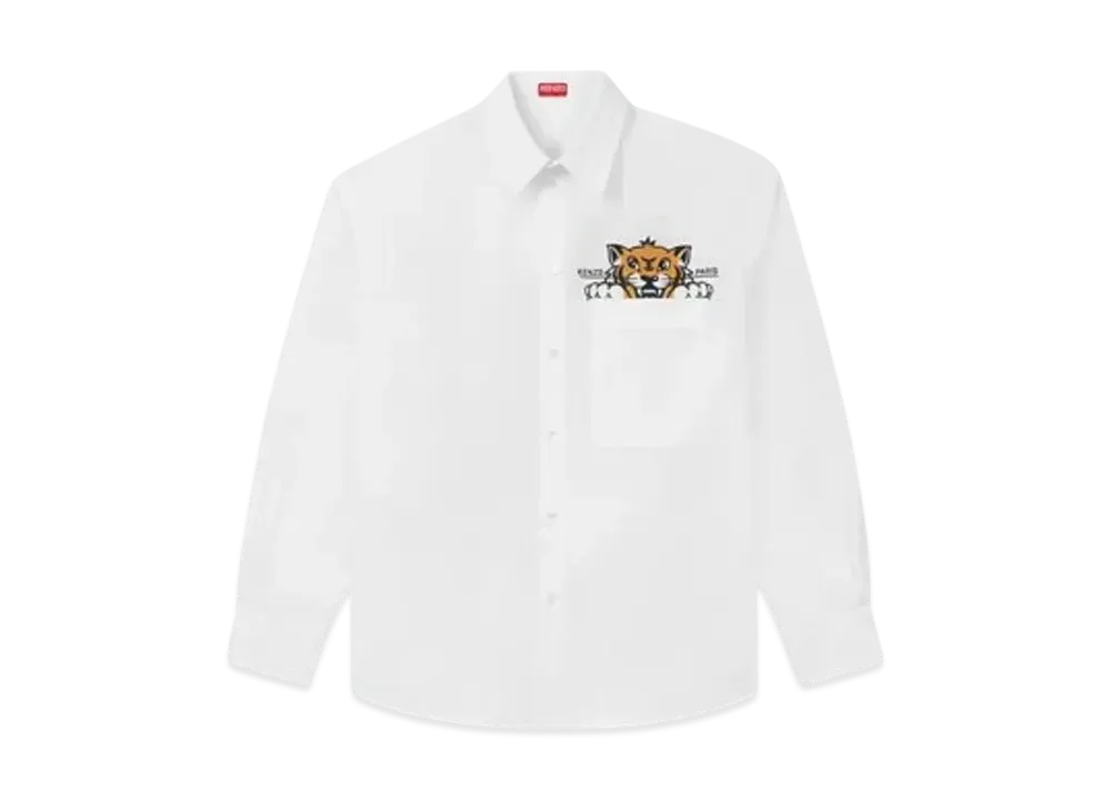 KENZO 'Happy Tiger' Casual Shirt "White"