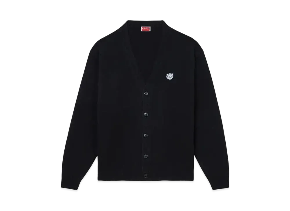 KENZO 'Happy Tiger' Embroidery Cardigan "Black"