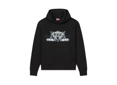 KENZO 'Happy Tiger' Embroidery Hoodie "Black"