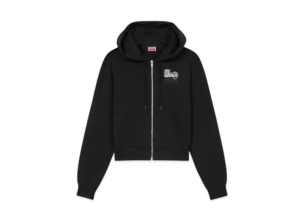 KENZO 'Happy Tiger' Zip Hoodie "Black"