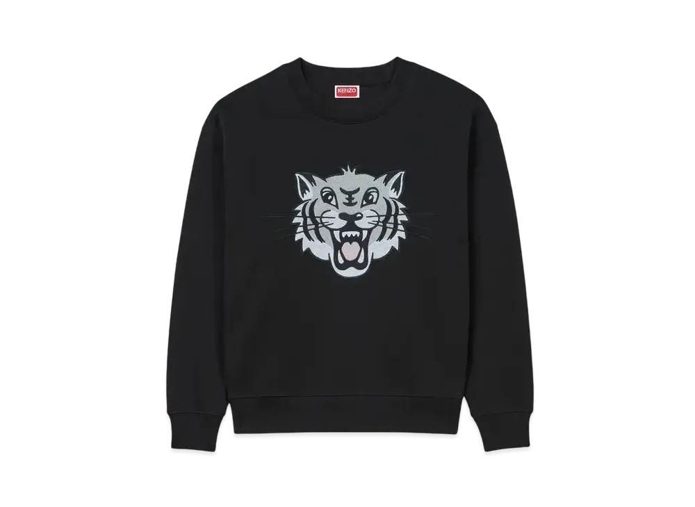 KENZO 'Happy Tiger' Embroidery Sweat "Black"