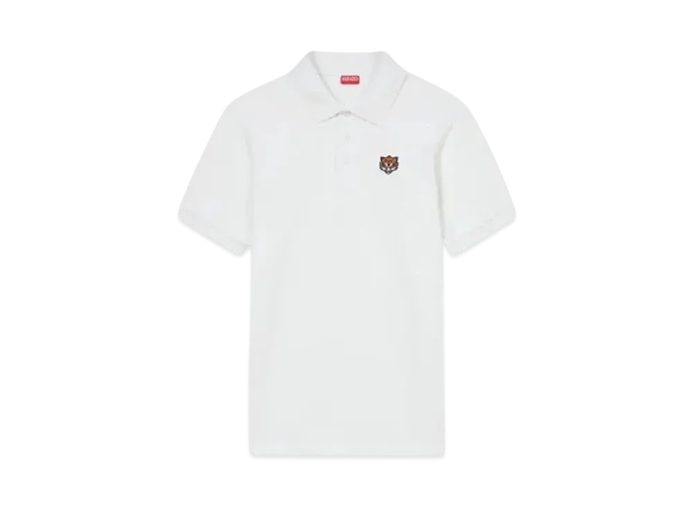 KENZO 'Happy Tiger' Embroidery Slim Polo "Off White"