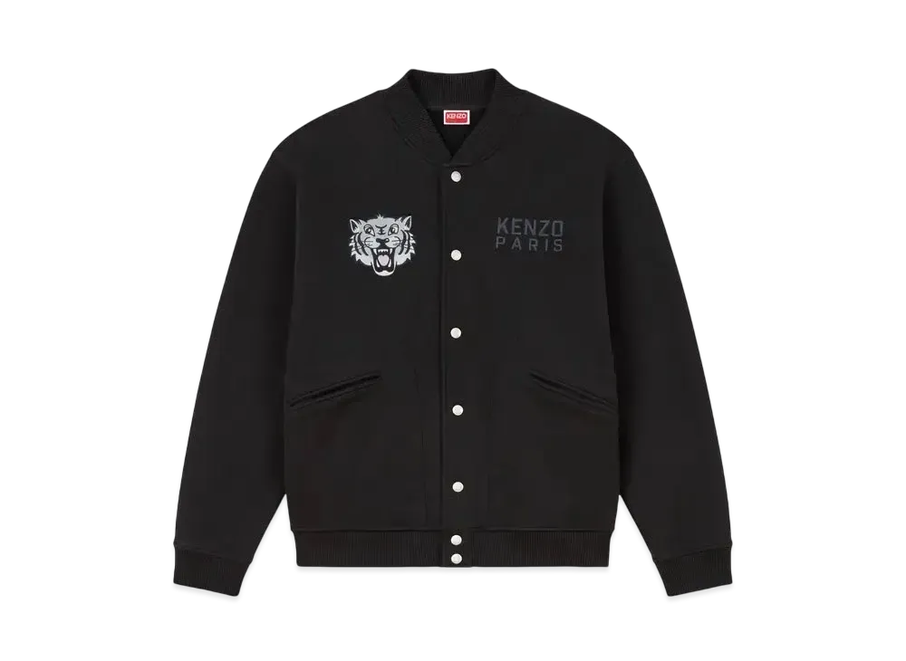 KENZO 'Happy Tiger' Embroidery Bomber Jacket "Black"