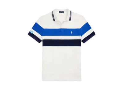 Polo Ralph Lauren x Australian Open Striped Mesh Polo Shirt "White"