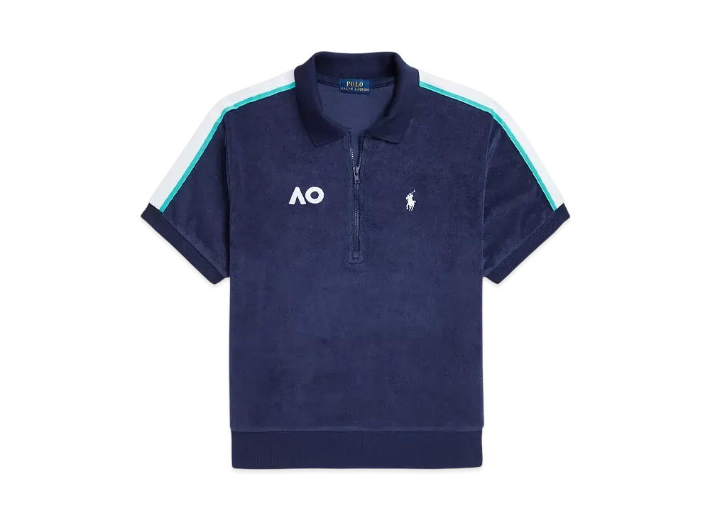 【新品未使用】2025年購入現行品 Polo Ralph Lauren ネイビー Polo Ralph Lauren x Australian Open Terry Polo Shirt 