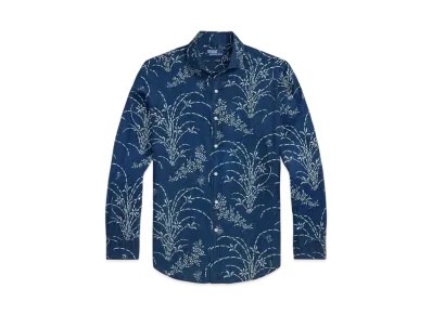 Polo Ralph Lauren Classic Fit Indigo Floral Linen Shirt "Blue"