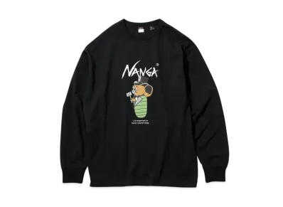 NANGA x Jerry Ukai Eco Hybrid Sleeping Jerry Marquez L/S Tee "Black"