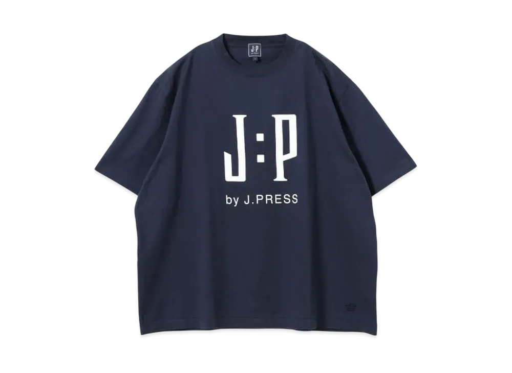 B:MING by BEAMS x J.PRESS ORIGINALS Logo Print T-shirt "Navy"