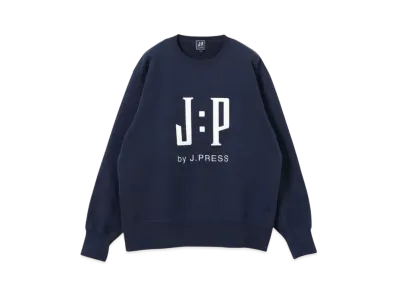 B:MING by BEAMS x J.PRESS ORIGINALS Logo Print Sweat "Navy"