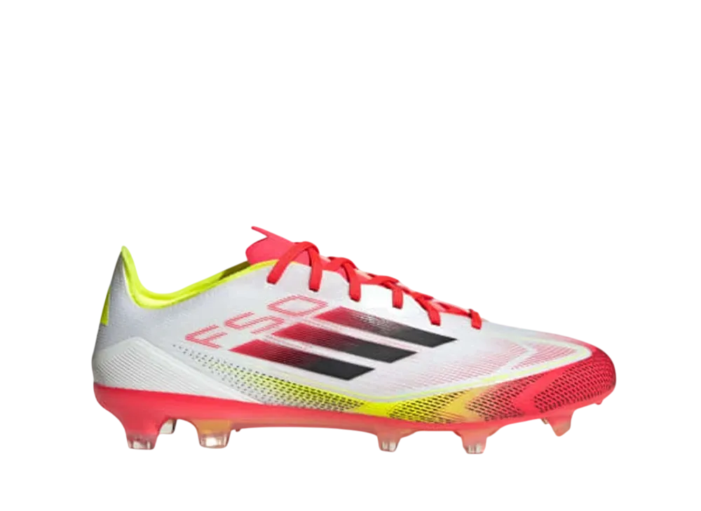 adidas F50 Pro FG Cleats "Cloud White/Core Black/Solar Yellow"