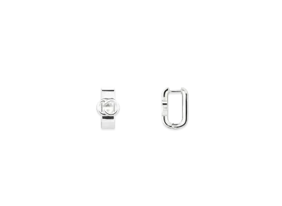 GUCCI Interlocking HuGGie Earrings "Sterling Silver"