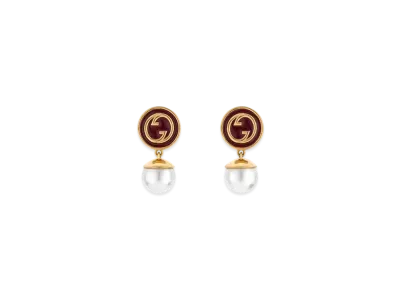 GUCCI Blondie Pearl Drop Earrings "Yellow Gold"
