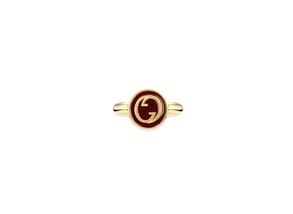 GUCCI Blondie Enamel Ring "Yellow Gold"