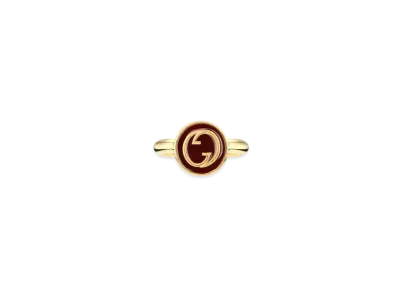 GUCCI Blondie Enamel Ring "Yellow Gold"
