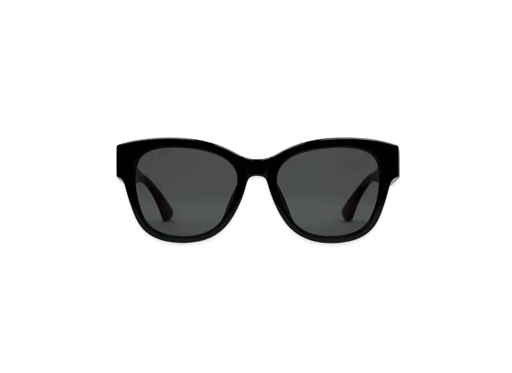 GUCCI Low Nose Bridge Fit Butterfly Sunglasses "Black"